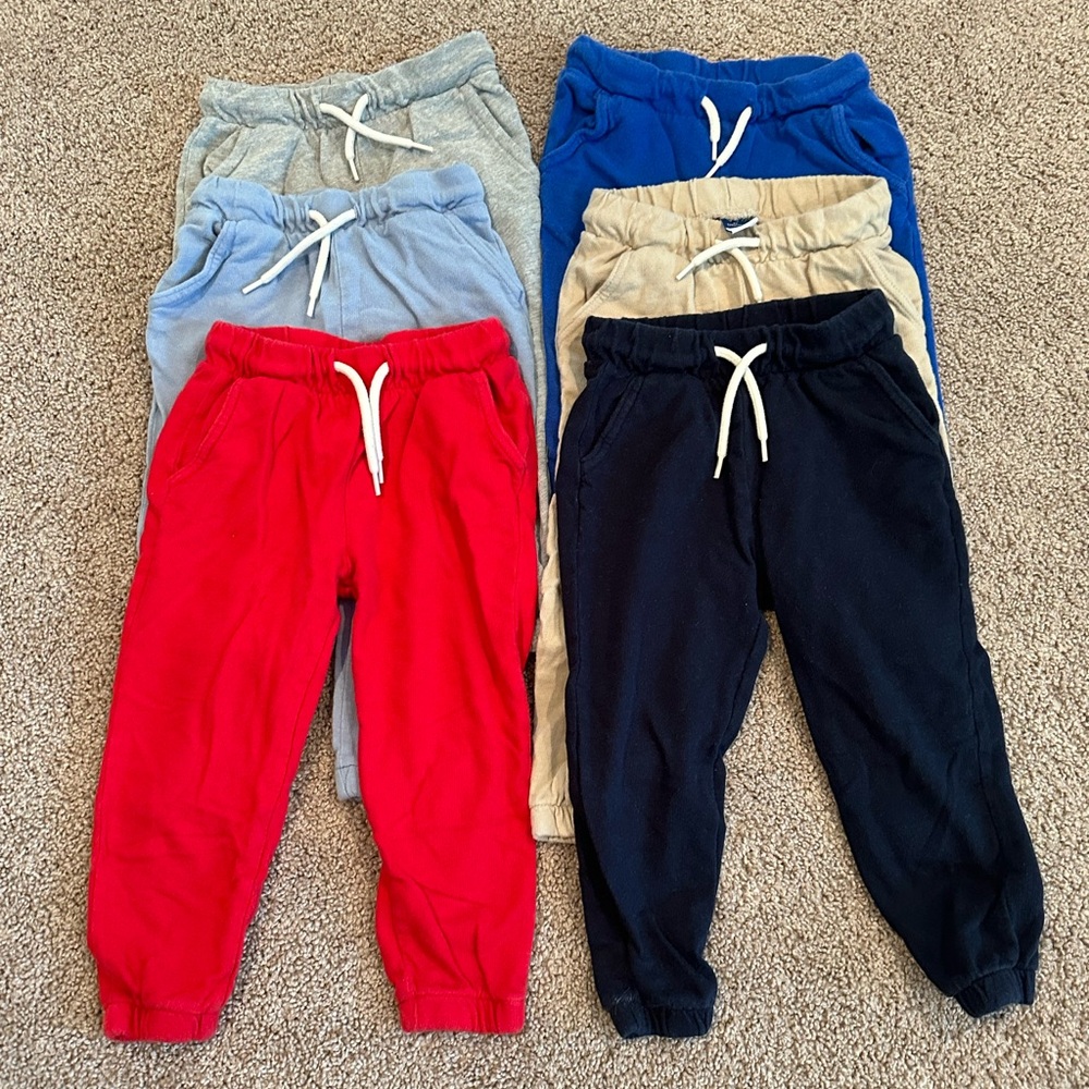 Kids Jogger Pants Set - Red, Dark Blue, Light Blue, Ocean Blue, Gray, Tan,